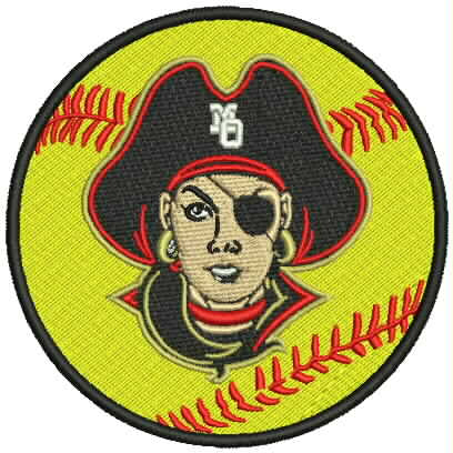 Marauders Softball 4 inch Embroidery