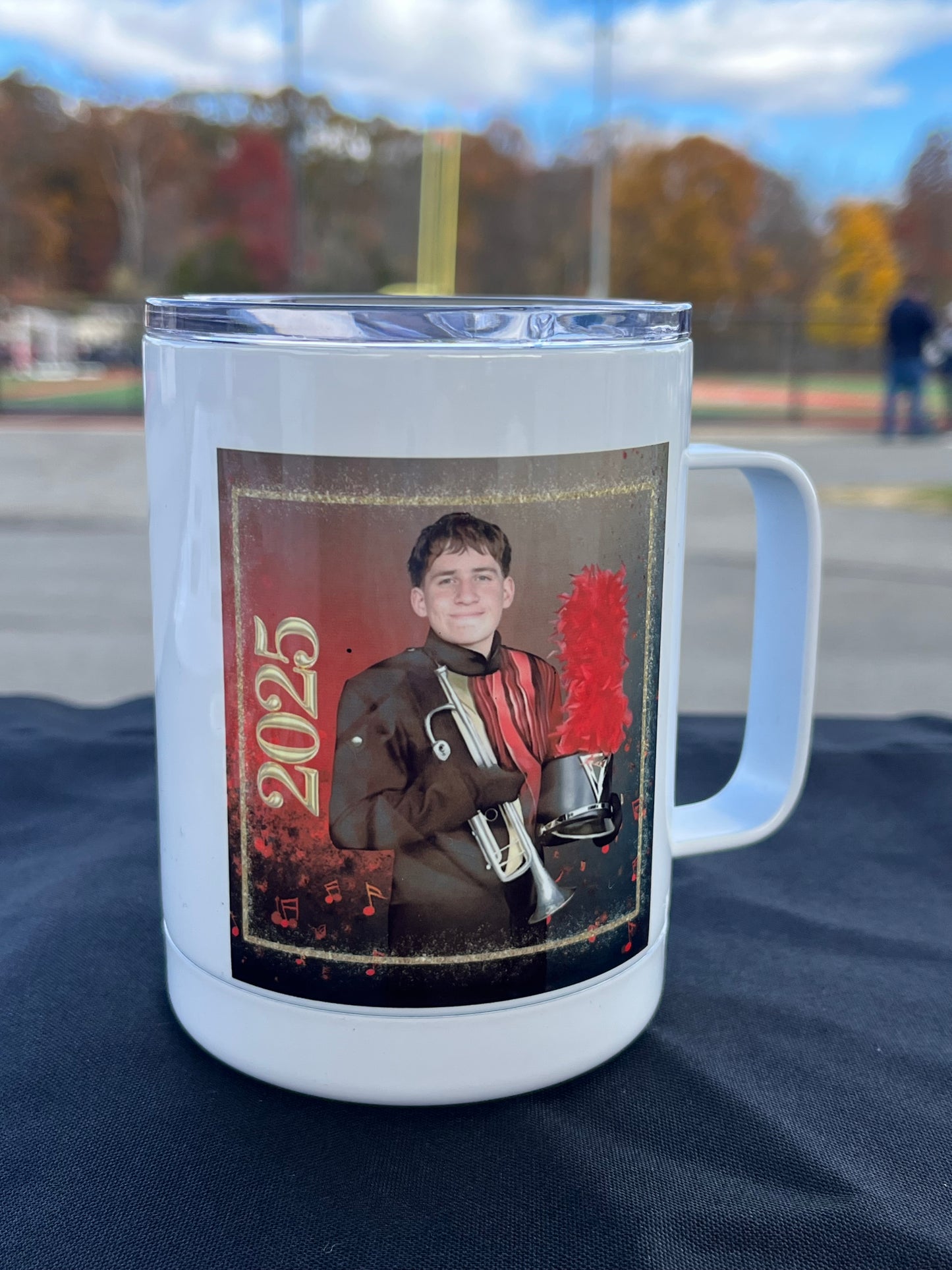 Custom photo travel mug