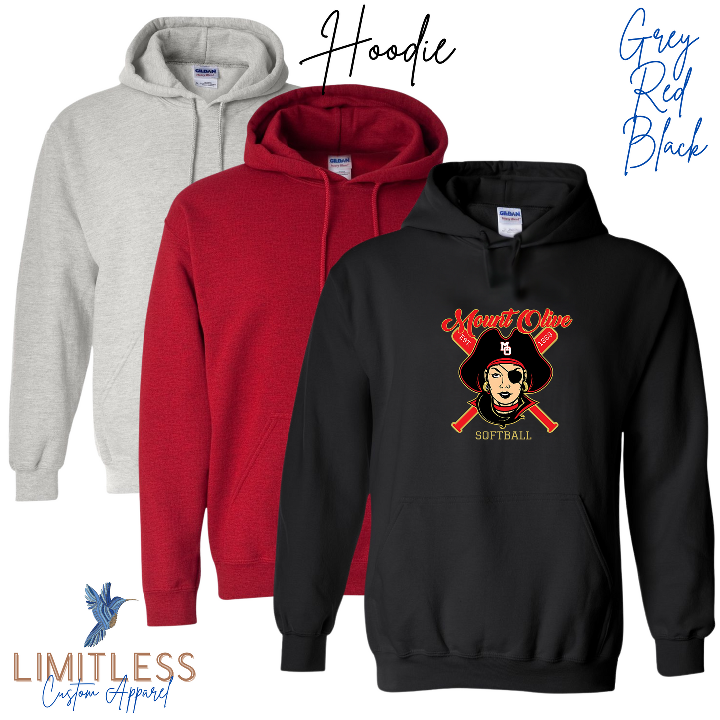 Lady Marauders Hoodie- Embroidered or Graphic Print