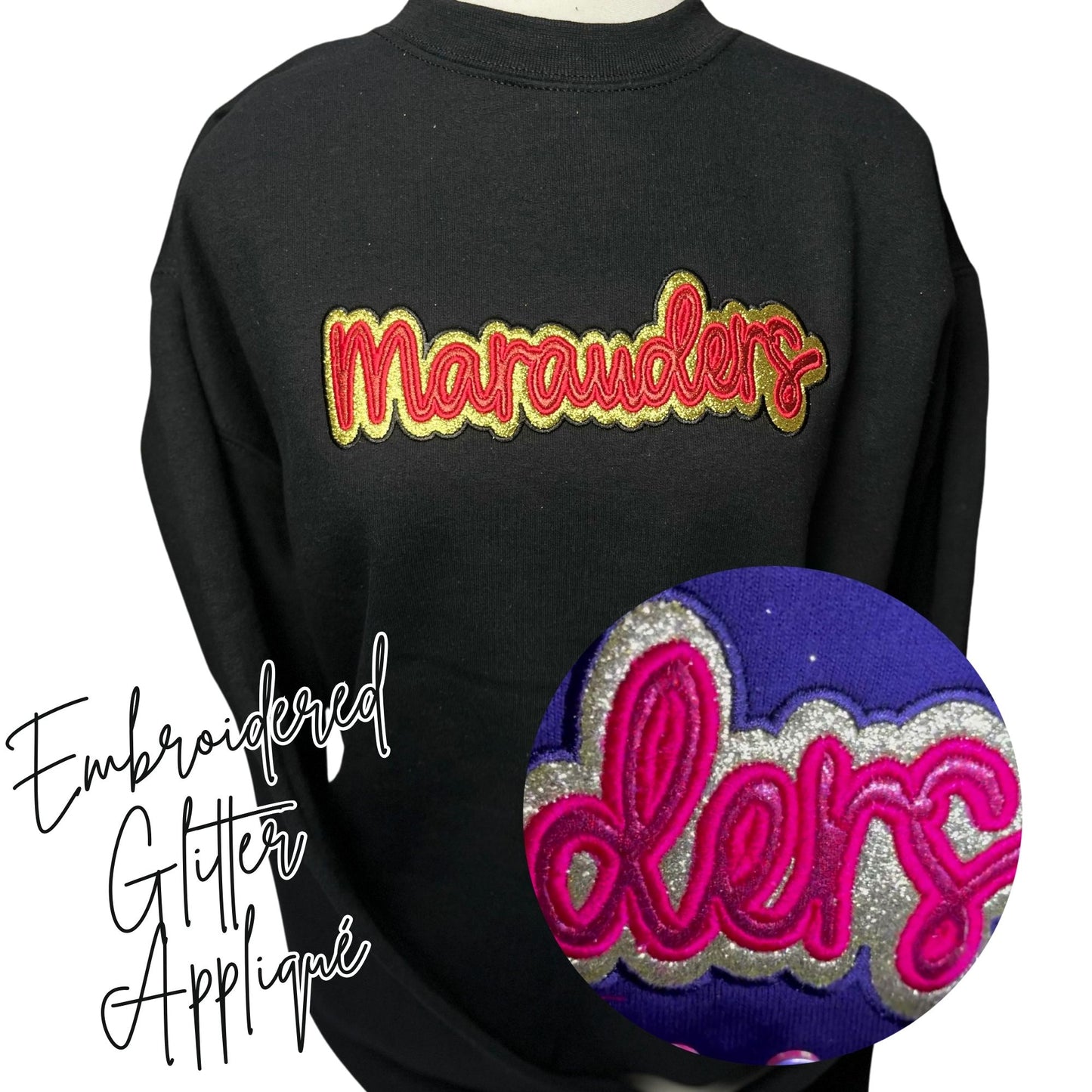 Marauders Embroidered Glitter Sweatshirt