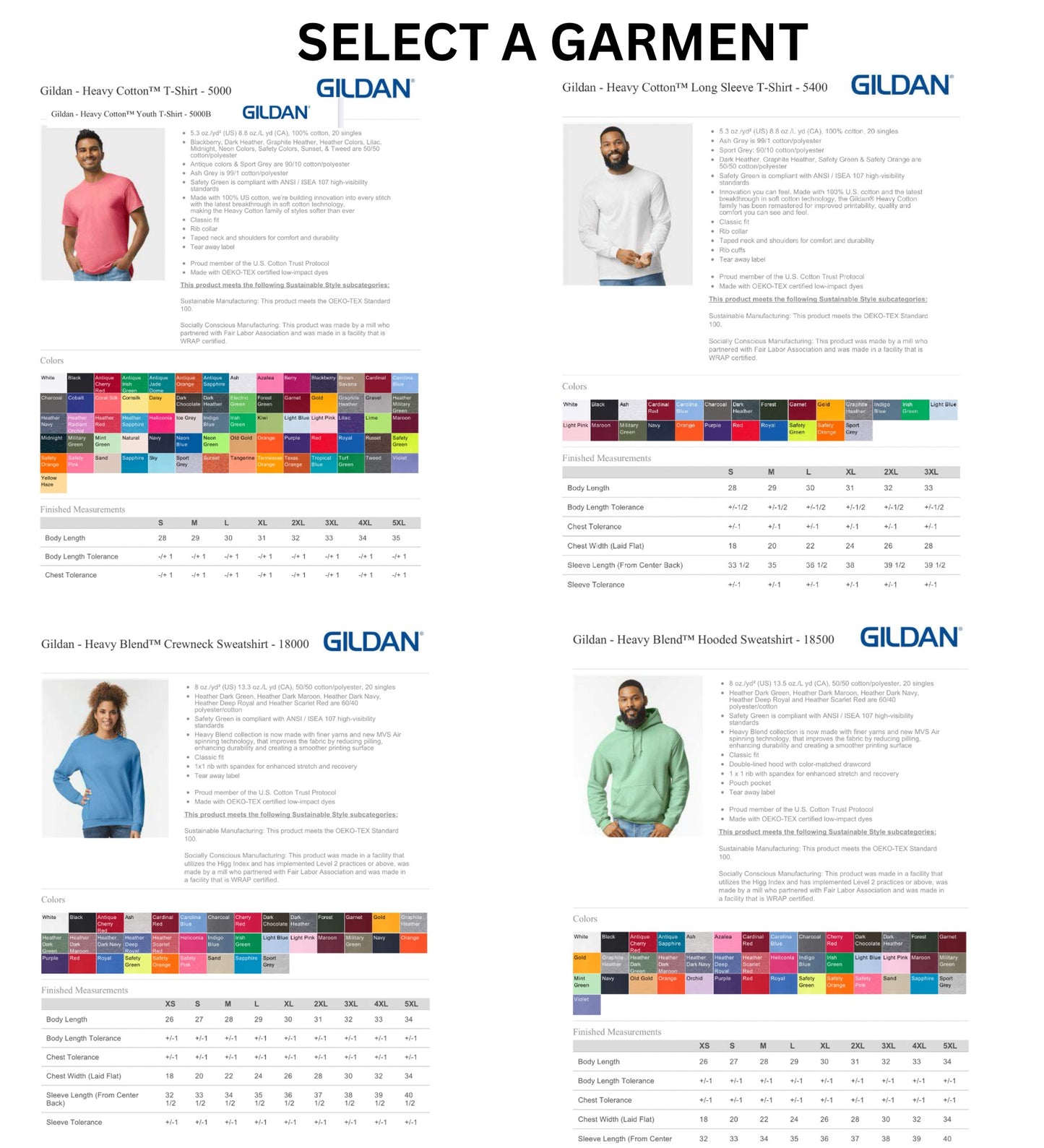 Sports Embroidery Custom Designs - select your garment and team colors