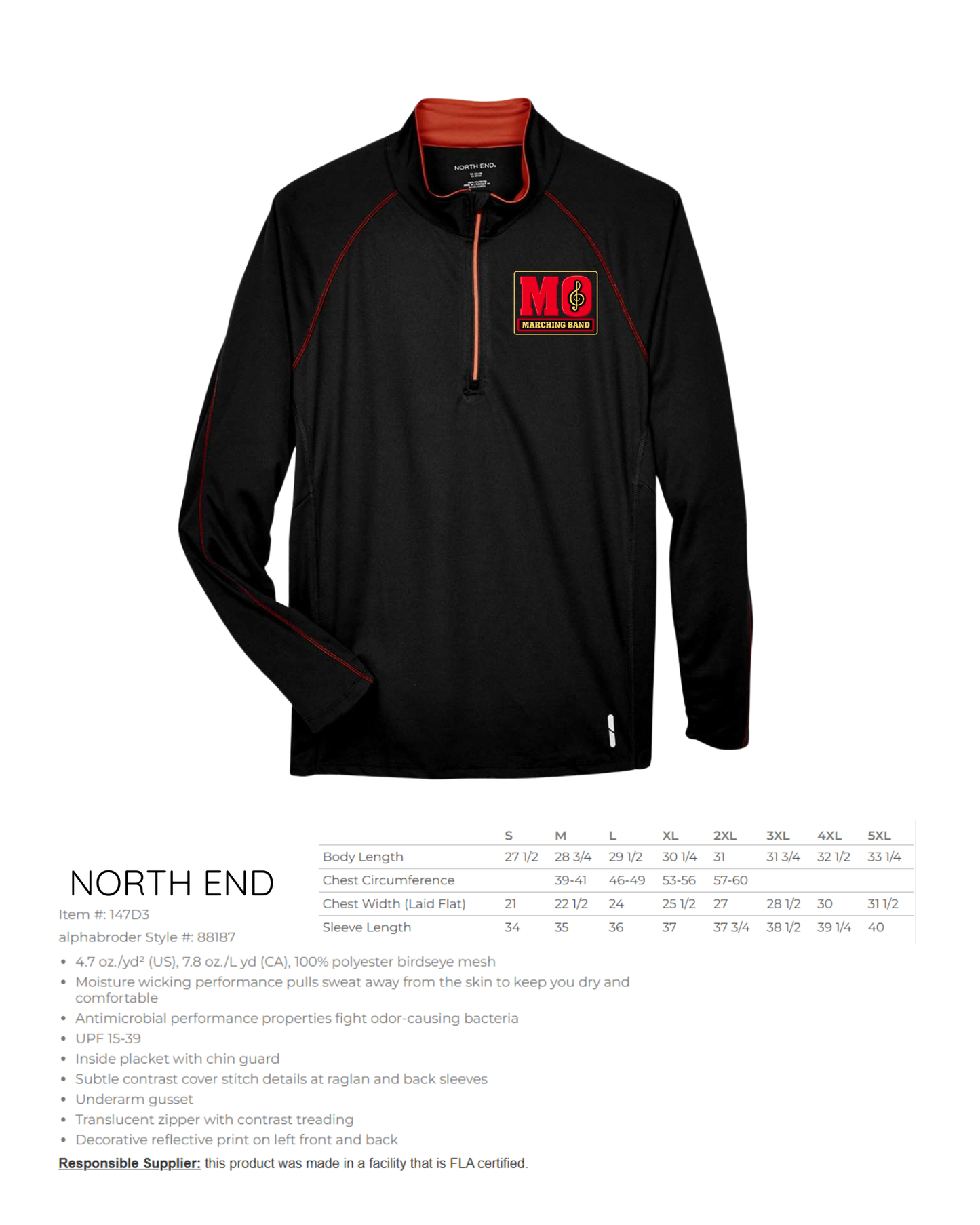 Quarter Zip Polyester Sweater