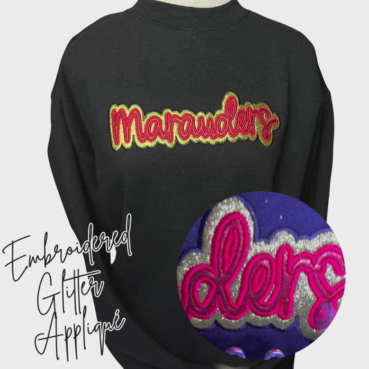 Marauders Embroidered Glitter Sweatshirt